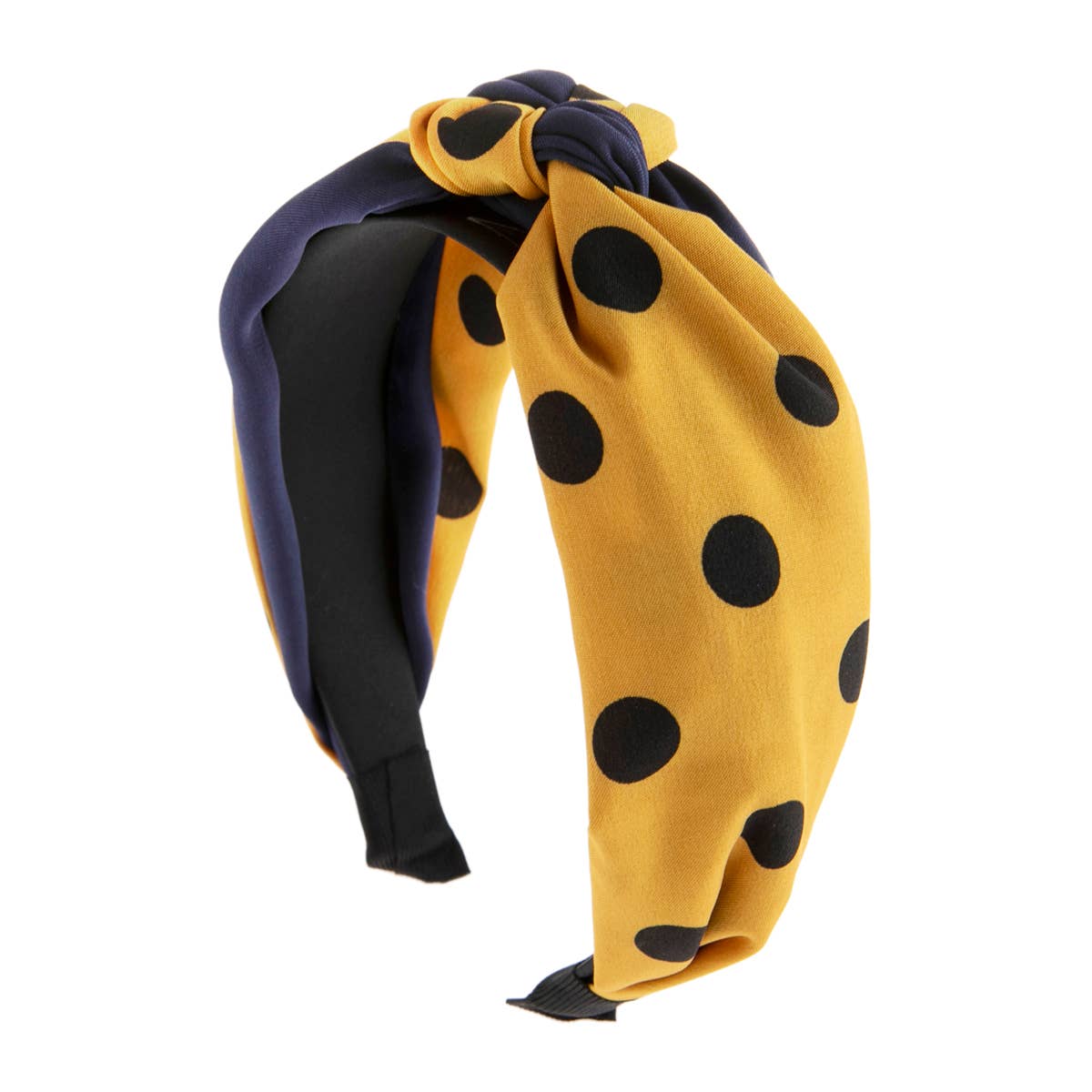 MYS Wholesale Inc - Wholesale Fashion Headband - Women's - Two Tone Polka Dots Knotted Fabric Headband1
