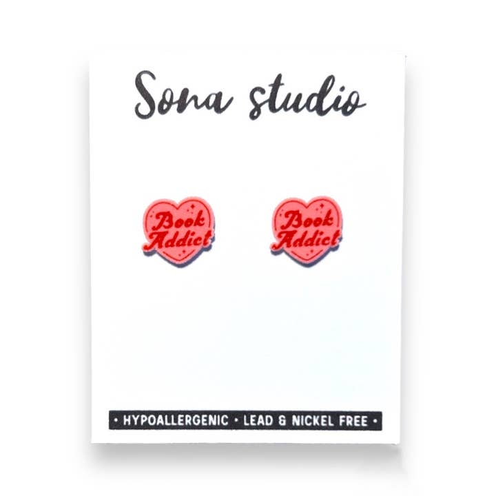 Boucles d'oreilles Book Addict pour la vente par Sona Studio