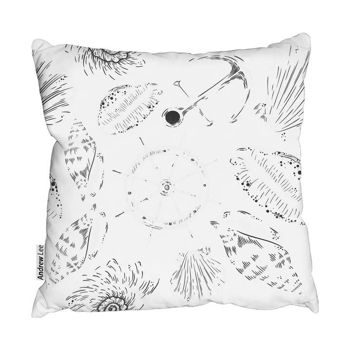 Kussens - Getekende Nautische Elementen (Kussen) voor wholesale door Benjamin Tate Design