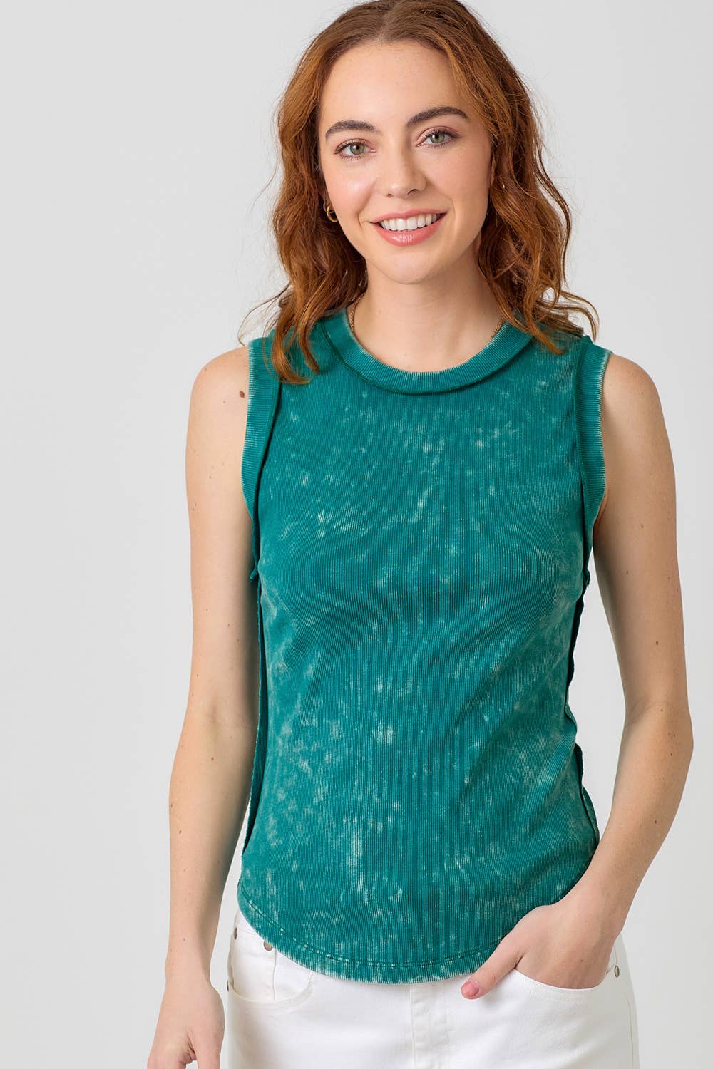 Mystree - Wholesale Tank Top - Women's - 60556 Exposed Seaming Ribbed Tank16