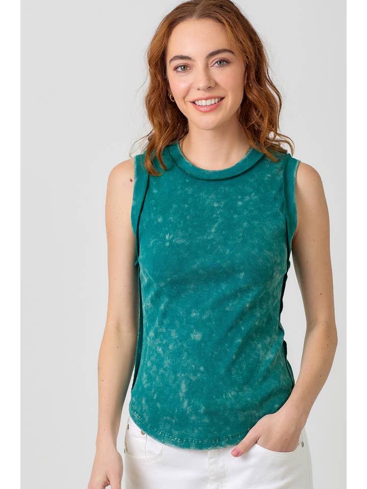 Mystree - Wholesale Tank Top - Women's - 60556 Exposed Seaming Ribbed Tank16