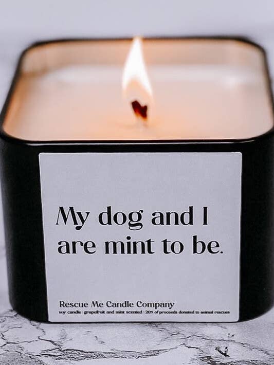 Dog Quote Candle for wholesale by Rescue Me Candle Co LLC