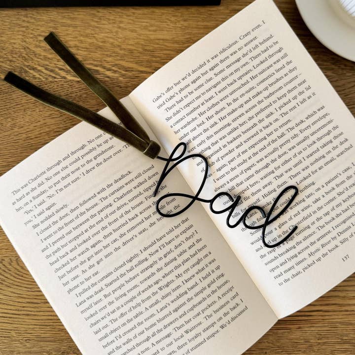 'Dad' Wire Bookmark With Ribbon for wholesale by Olivin Designs