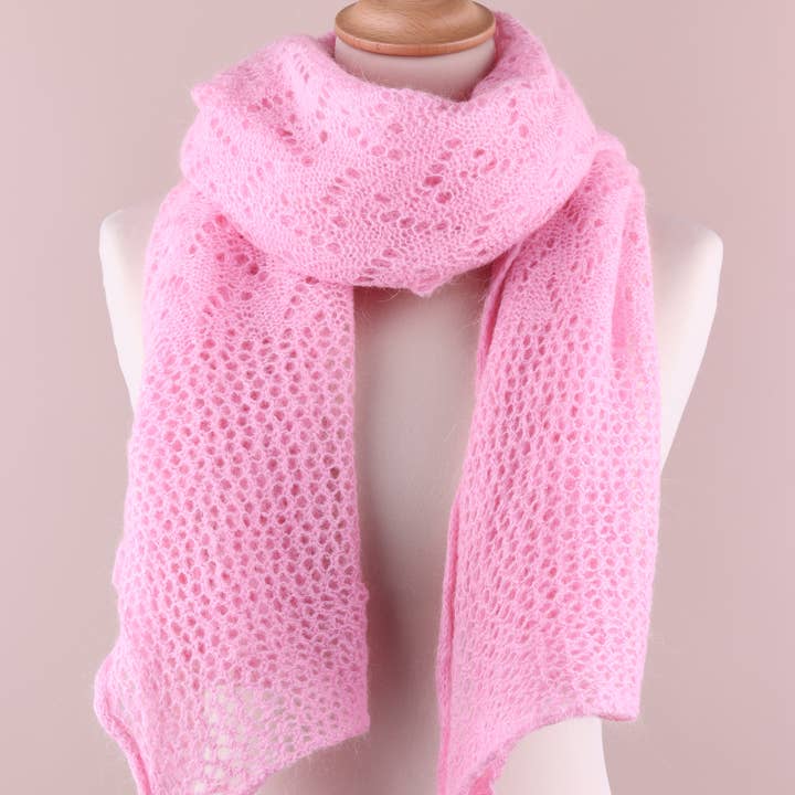 NAÏS PARIS - Wholesale Scarf - Women's - OPENWORK MOHAIR WOOL SHAWL12