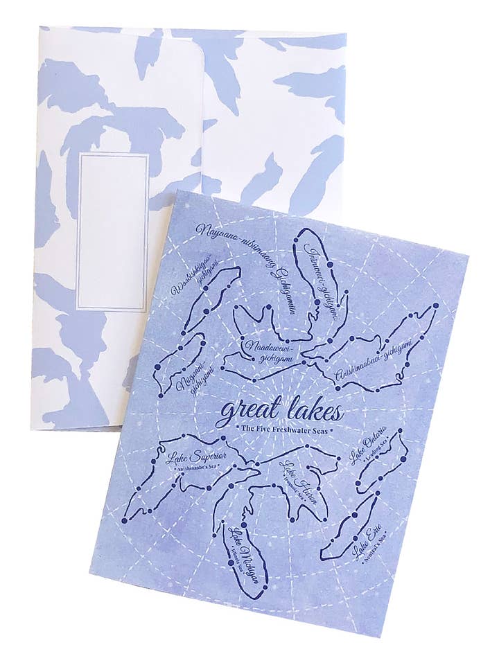 Great Lake Paddles Card — Pagaie per canoa — Ecologica per la vendita all'ingrosso da parte di Artistry Cards