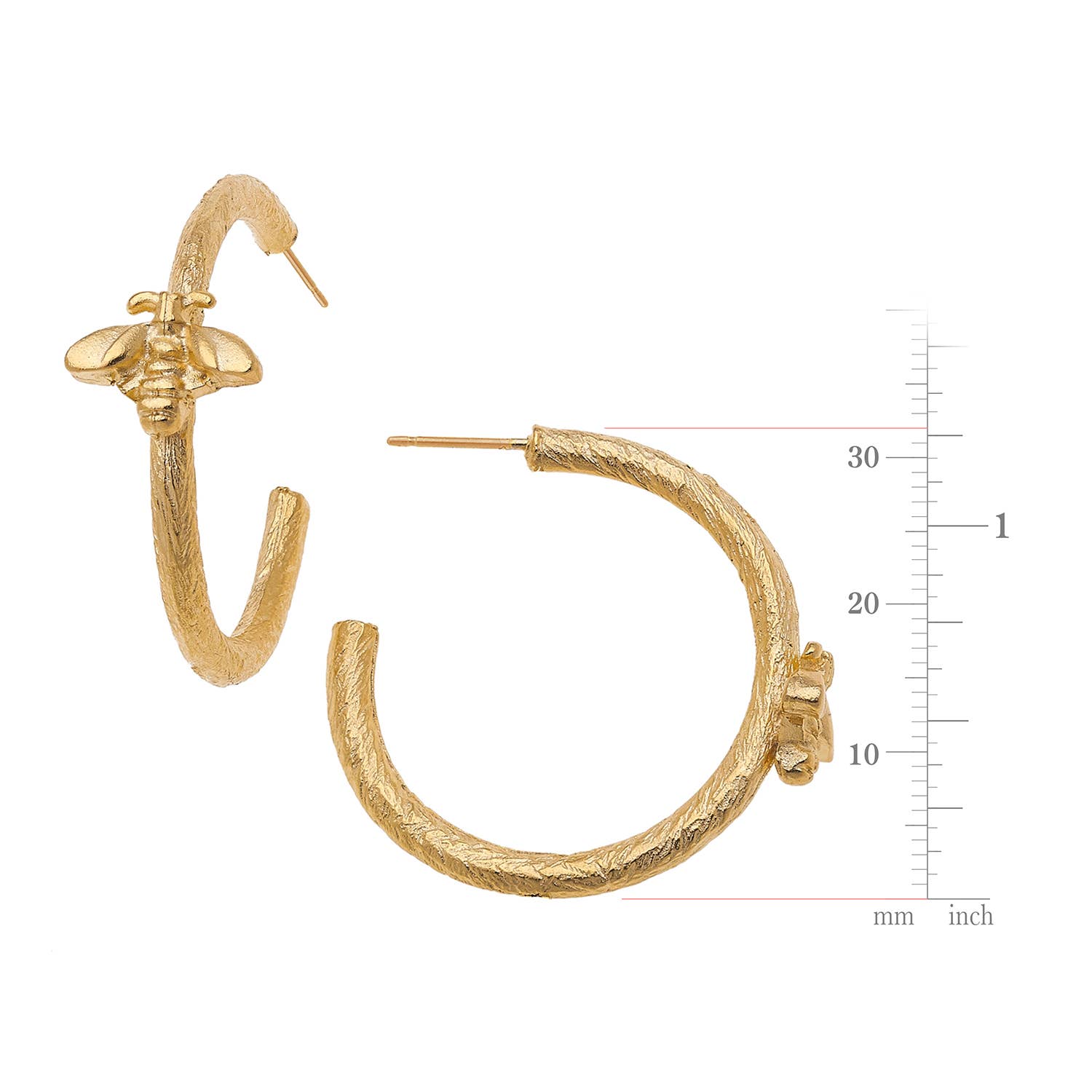 Susan Shaw - Wholesale Hoop Earrings - Mini Bee Hoops1