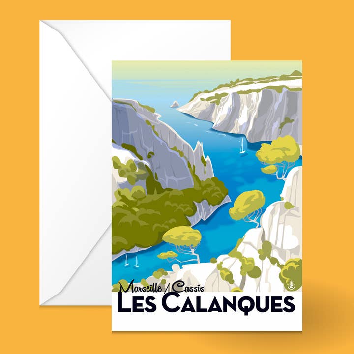 Cartolina con doppia busta MONSIEUR Z CALANQUES per la vendita all'ingrosso da parte di Image Republic