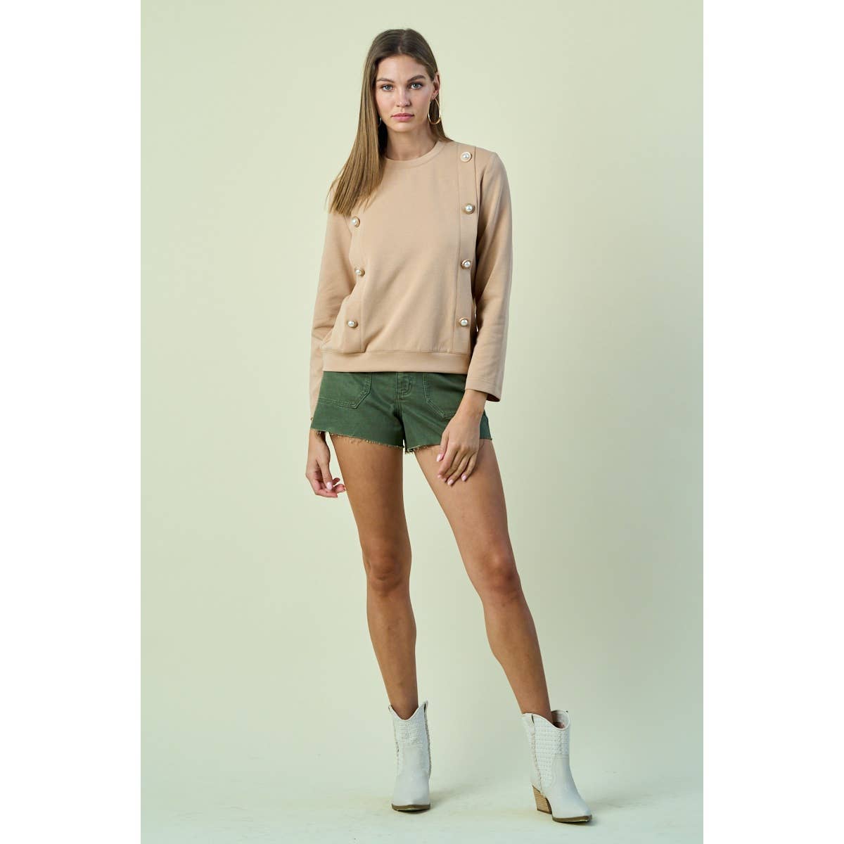 The GREii – wholesale Knit top – Women's – Santa Novelty Elegant Knit Top with Button Details11