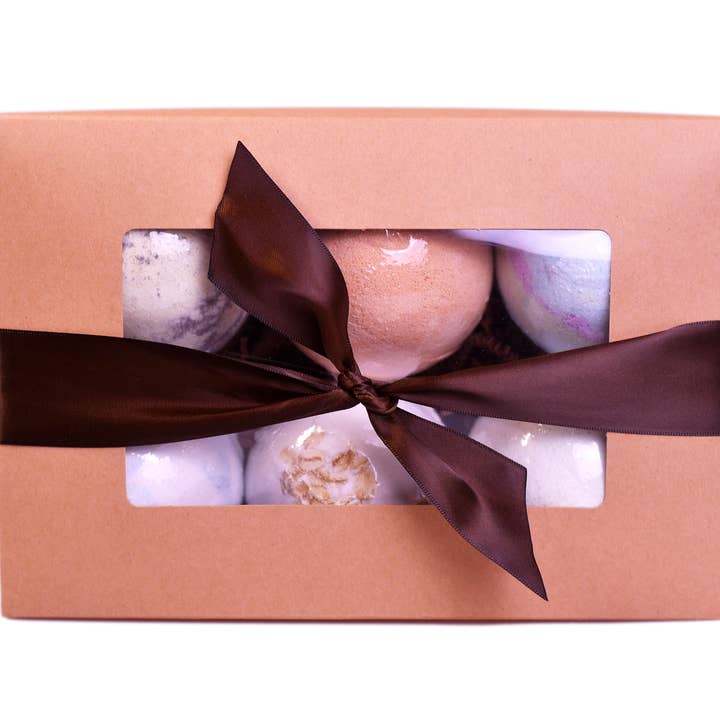 Assorted Bath Bombs for Men Giftset Set of 6 Large 8oz for wholesale by Brick Oven SoapWorks