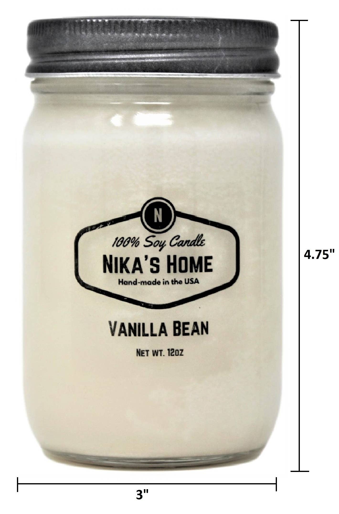 Nika's Home - Wholesale Jar/Filled Candle - Vanilla Bean1