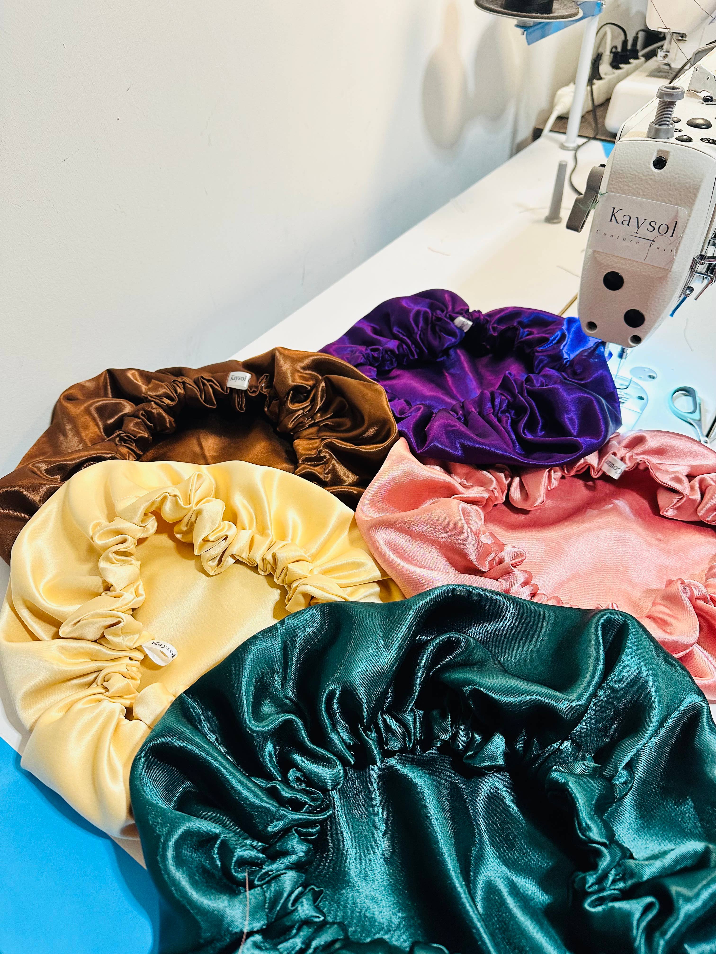 KaysolCouture® - Venta al por mayor Gorro para dormir - Mujer - Gorro de satén nocturno para el cuidado del cabello - hecho a mano2