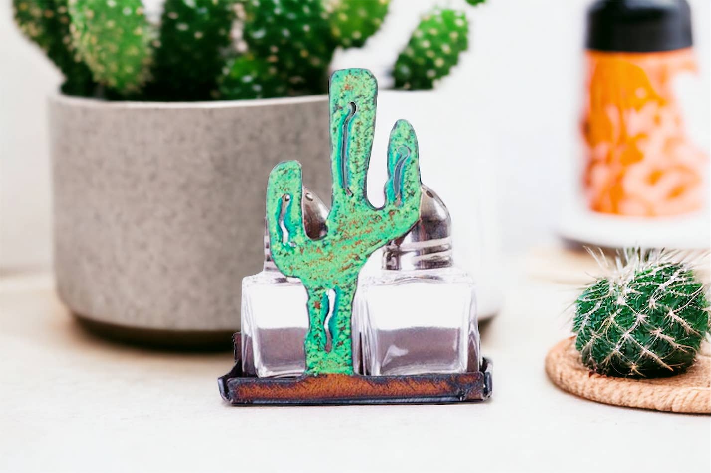 Whimsies - Wholesale Salt & Pepper Shaker Set - Cactus Salt Pepper holder kitchen organization southwestern2
