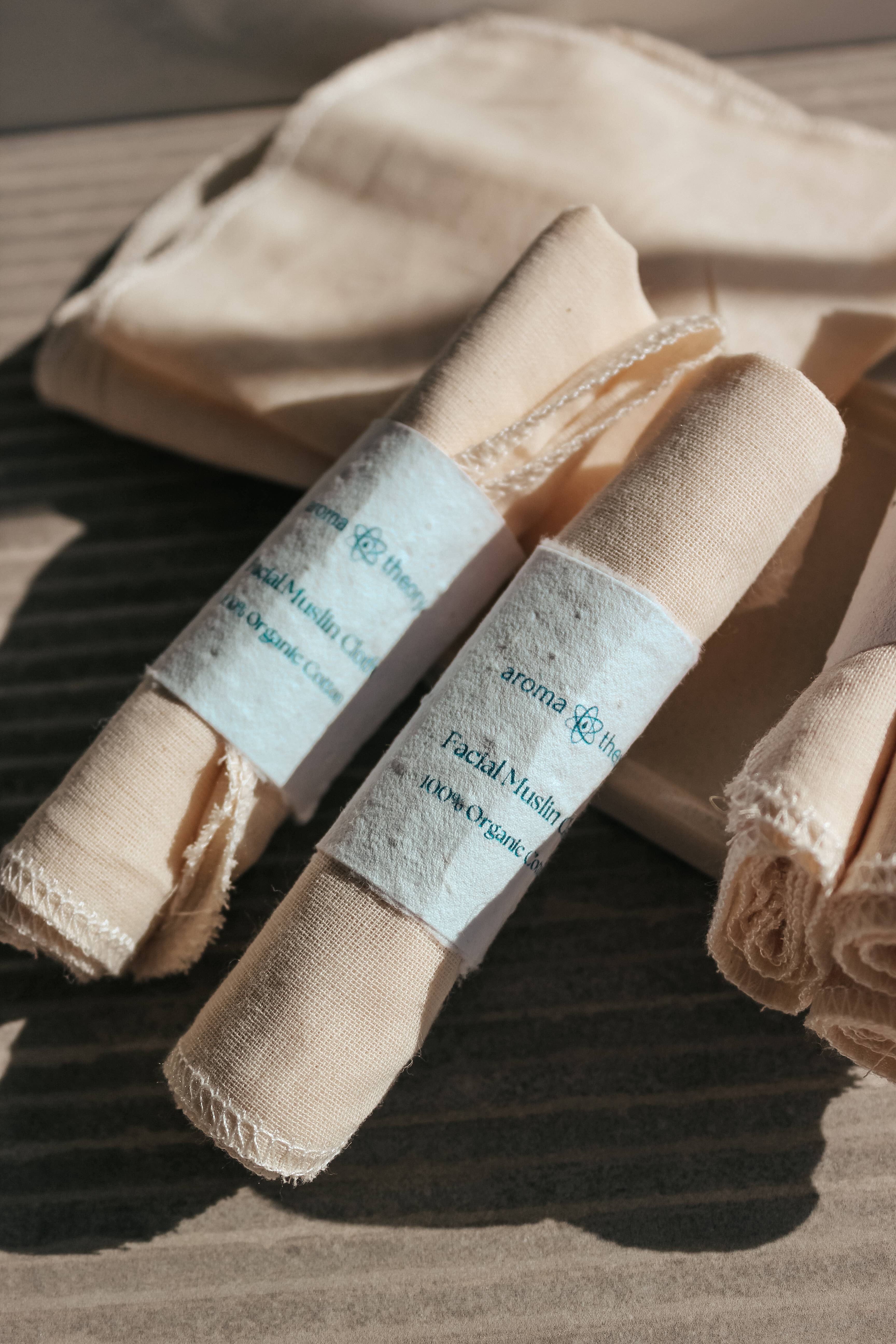 Aroma Theory - Wholesale Face & body wipes - Organic Muslin Cleansing Cloth | 1pcs1