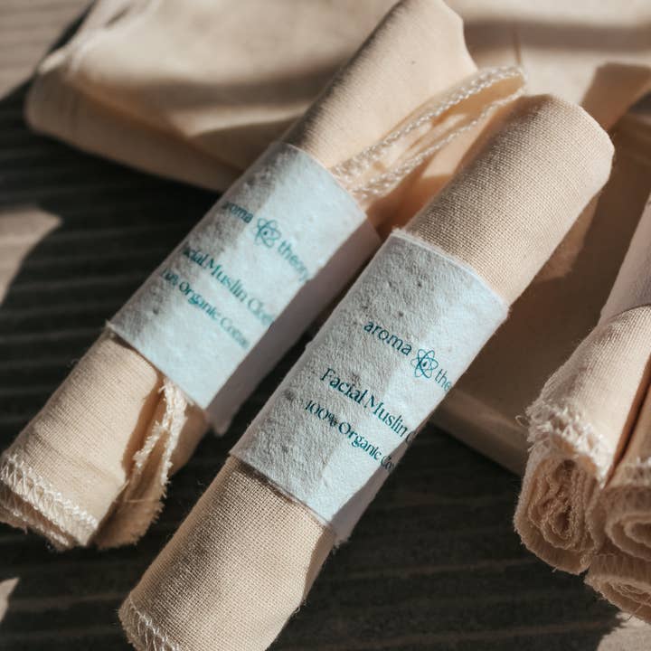 Aroma Theory - Wholesale Face & body wipes - Organic Muslin Cleansing Cloth | 1pcs1