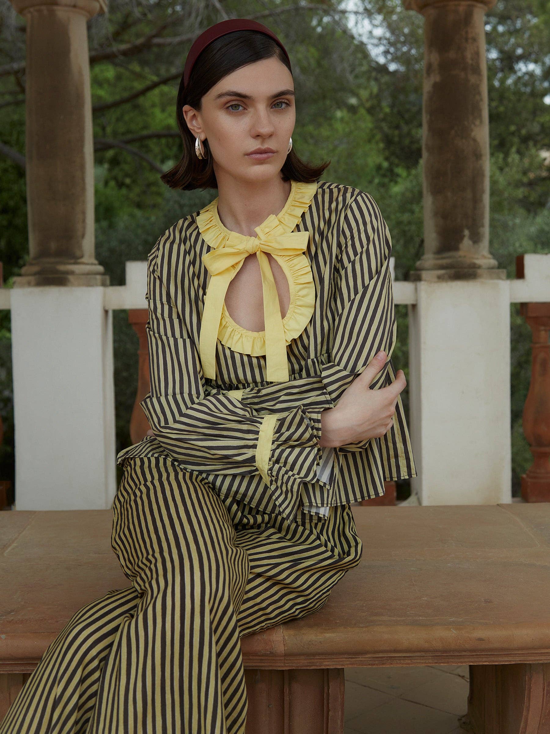 CARMEN SAYS - Wholesale Pants - Women's - Pantalones Palazzo a Rayas con Estrellas7