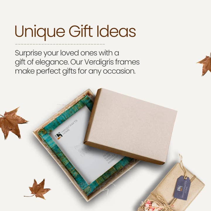 Handicrafts Home – Moldura por atacado – Moldura de Foto Verdete Pack de 2, 3 Tamanhos2