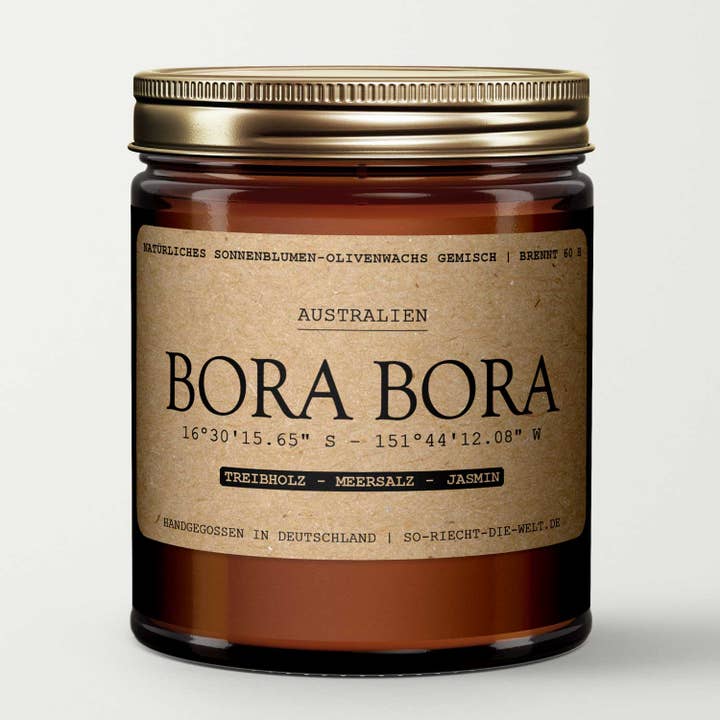 So riecht die Welt - Wholesale Jar/Filled Candle - Bora bora candle - driftwood | sea salt | jasmine3