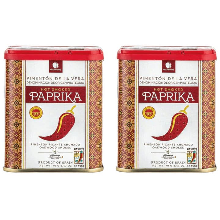Think Distributors - Wholesale Dried Spice - Gourmanity Hot Smoked Spanish Paprika Tin 2.46oz
