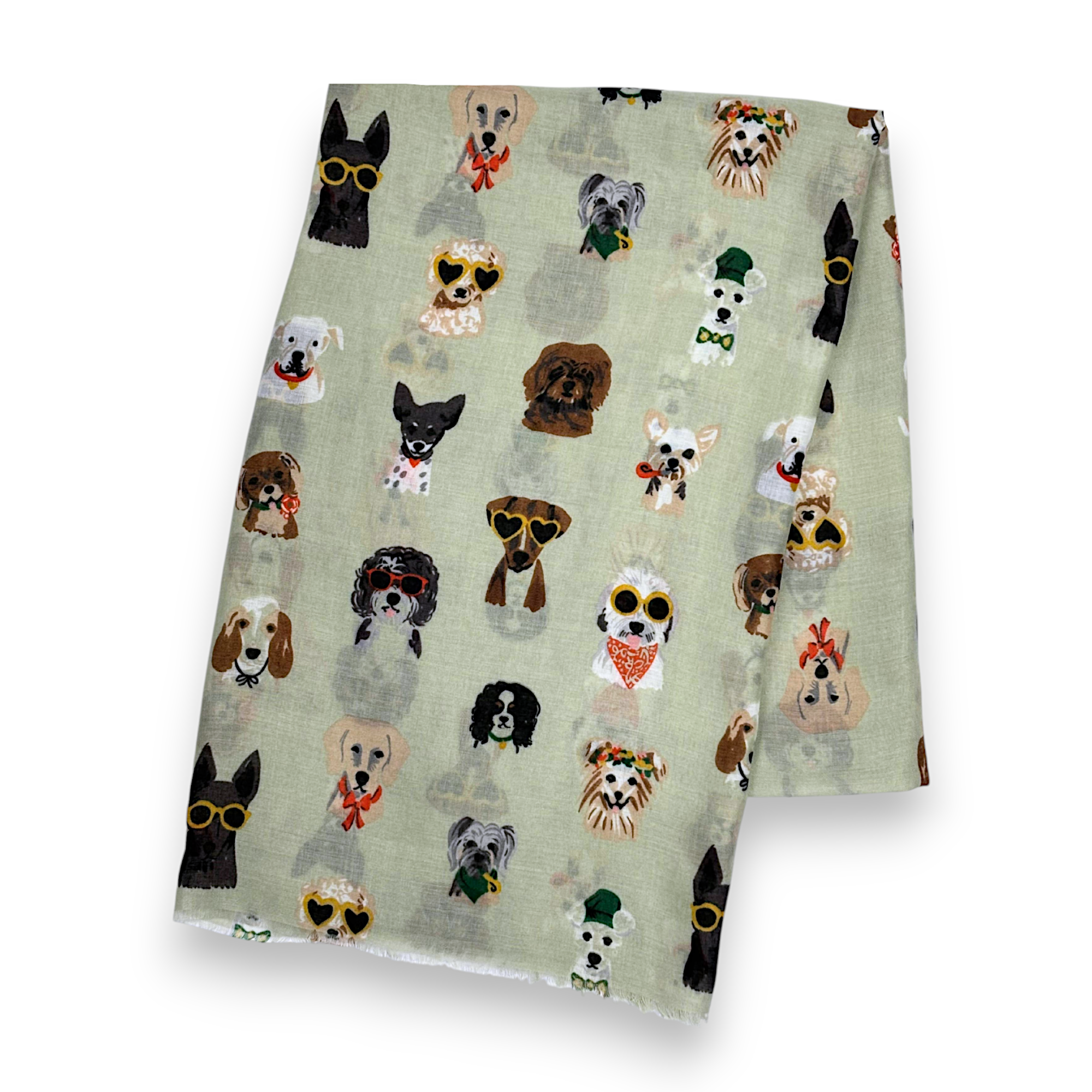 Lili Scarves (US Duty Free) - Vendita all'ingrosso Sciarpa - Donna - Sciarpa con stampa di cani estivi che indossano accessori11