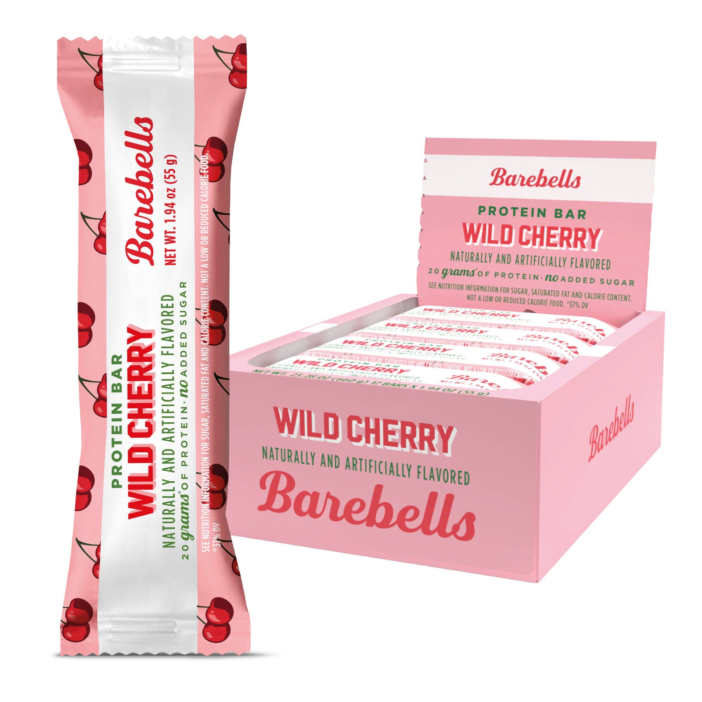 L&F Universal Goods - Wholesale Snack Bar - Barebells Protein Bar - 12 Pk - 1.9 Oz - Wild Cherry0
