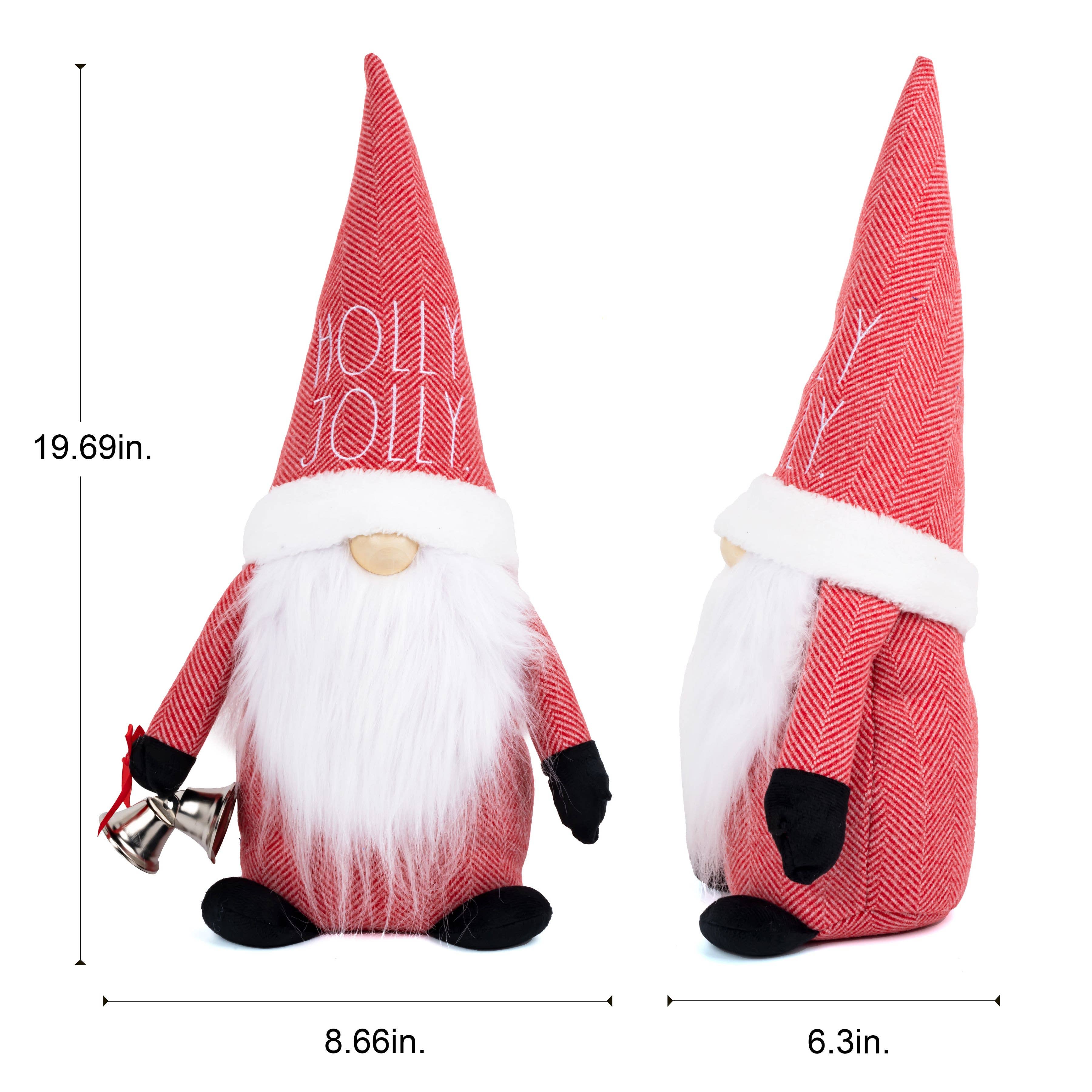 DesignStyles Home - Wholesale Christmas Decoration - Rae Dunn “Holly Jolly” Christmas Santa Gnome3