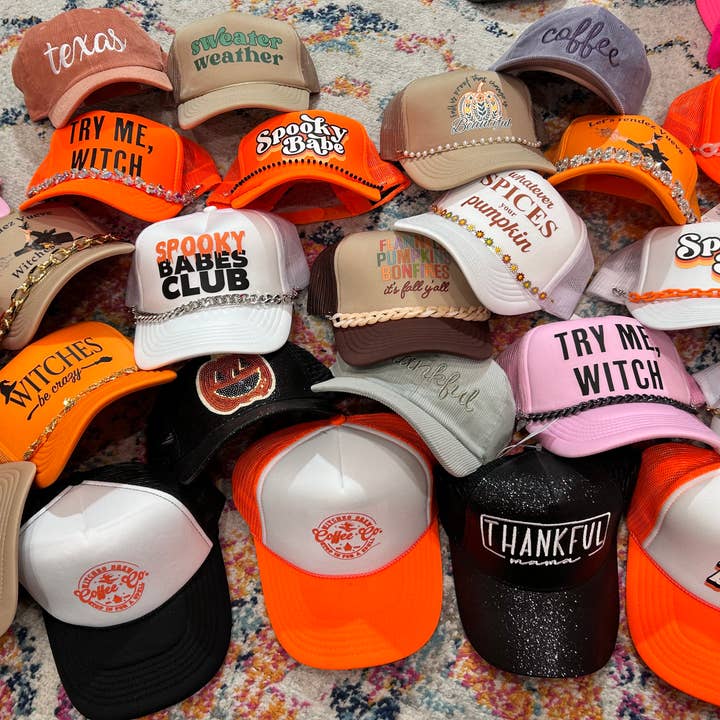 Vibes Hat Company - Wholesale Trucker Hat - Women's - Try Me Witch Trucker | Halloween Cap | Trending Fall Hats7