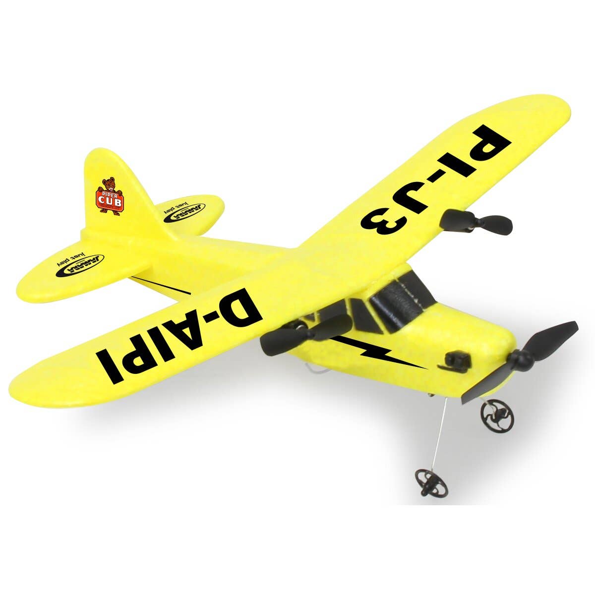 mhw24 - Wholesale Toy Plane - Kids - Piper J3-CUB Airplane 2.4GHz Gyro 2CH5
