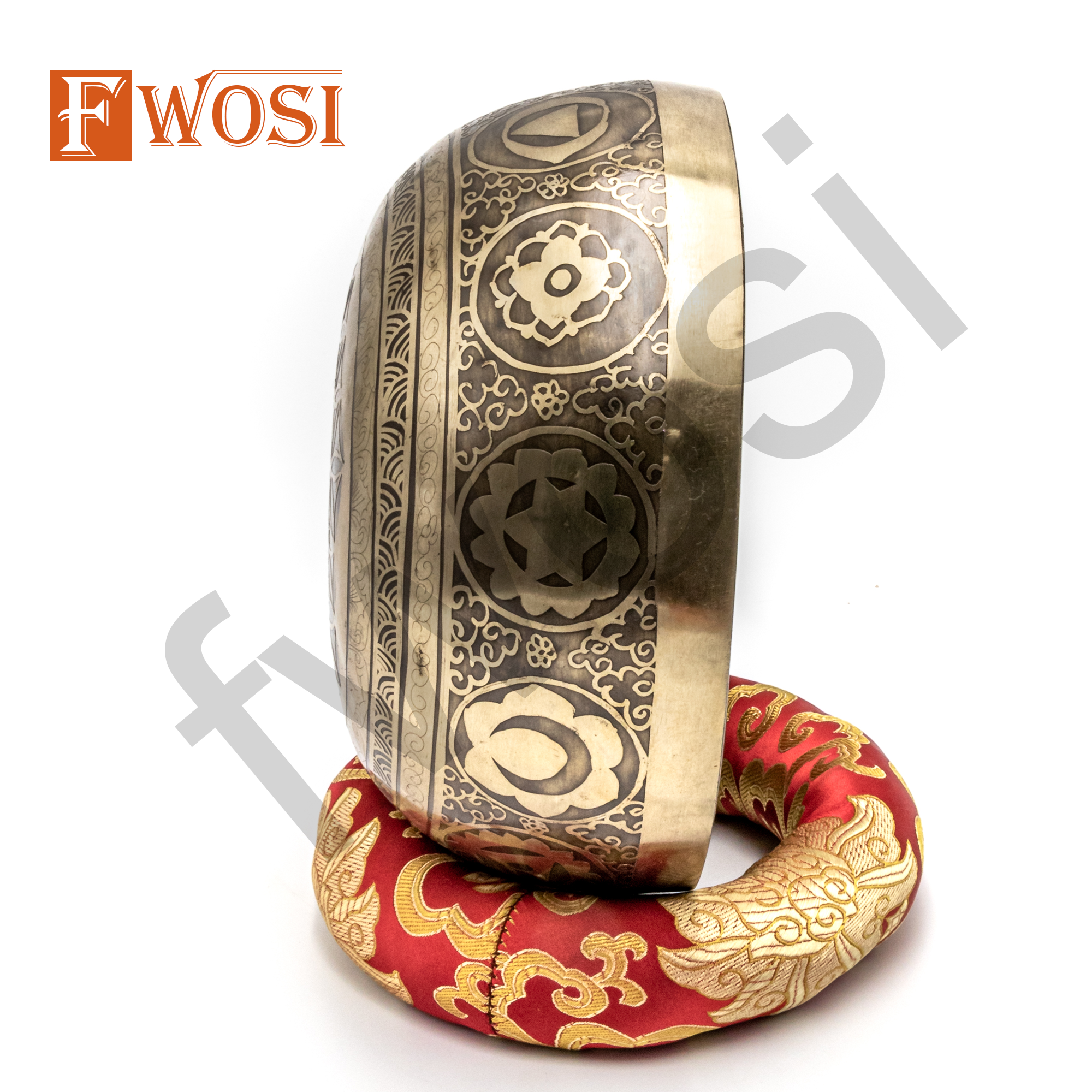 Fwosi - Vente Accessoire de méditation - Bol chantant antique fait à la main | Bowl de yoga mandala chakra6