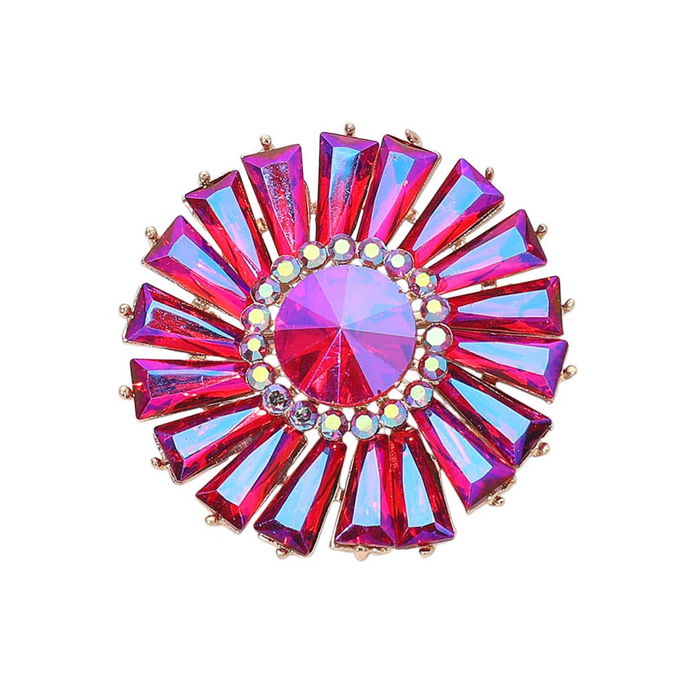 Sensibling Corp. - Wholesale Broche - Stralende Edelsteen Bloemen Speld Broche1