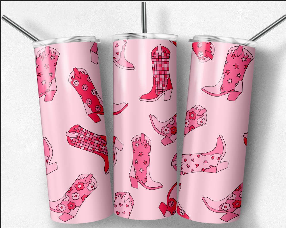 So Peachy Designs - Wholesale Insulated Mug/Tumbler - Country Valentine Tumbler, Western Valentine's Day Cup
