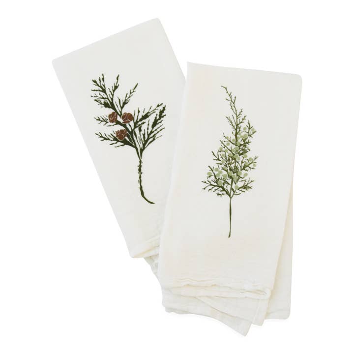 June & December - Vente Serviettes de table en tissu - Lot de 4 serviettes de table