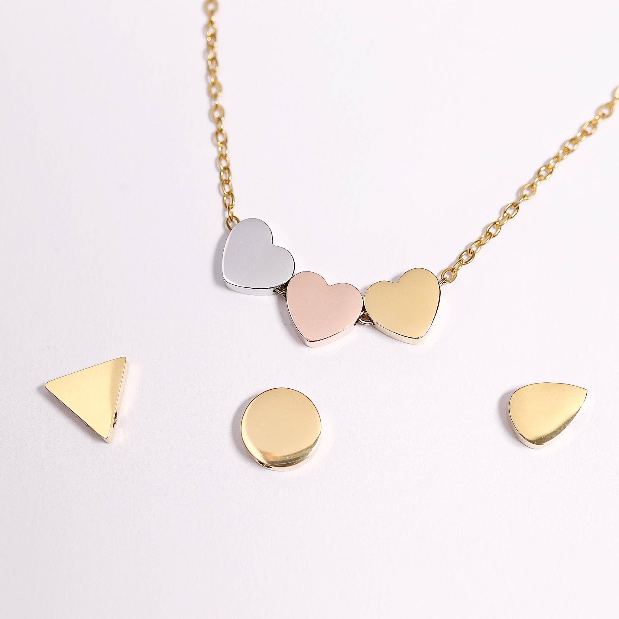 WJW – wholesale Individual charm/pendant – 18K PVD Coated Stainless Steel Mini Heart Bead Pendant5