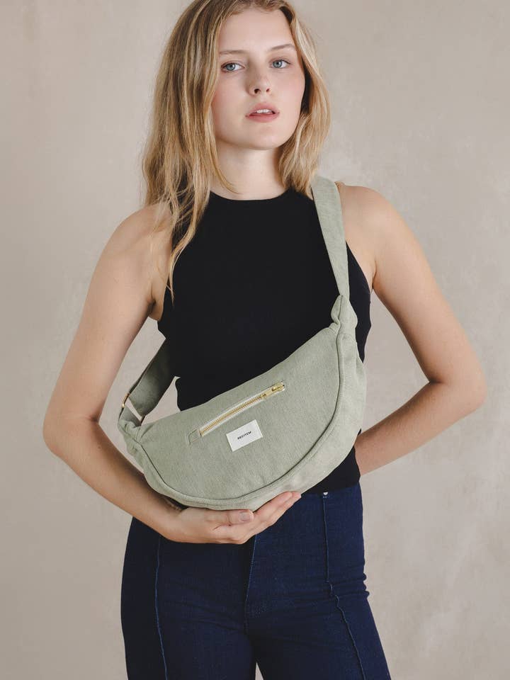 Einfarbige Halbmondtasche Maël für den Großhandel von Recitem