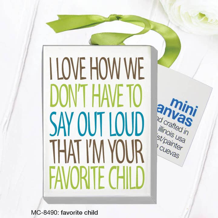 Favorite Child, Mini Canvas (MC-8490B) for wholesale by Printed Canvas