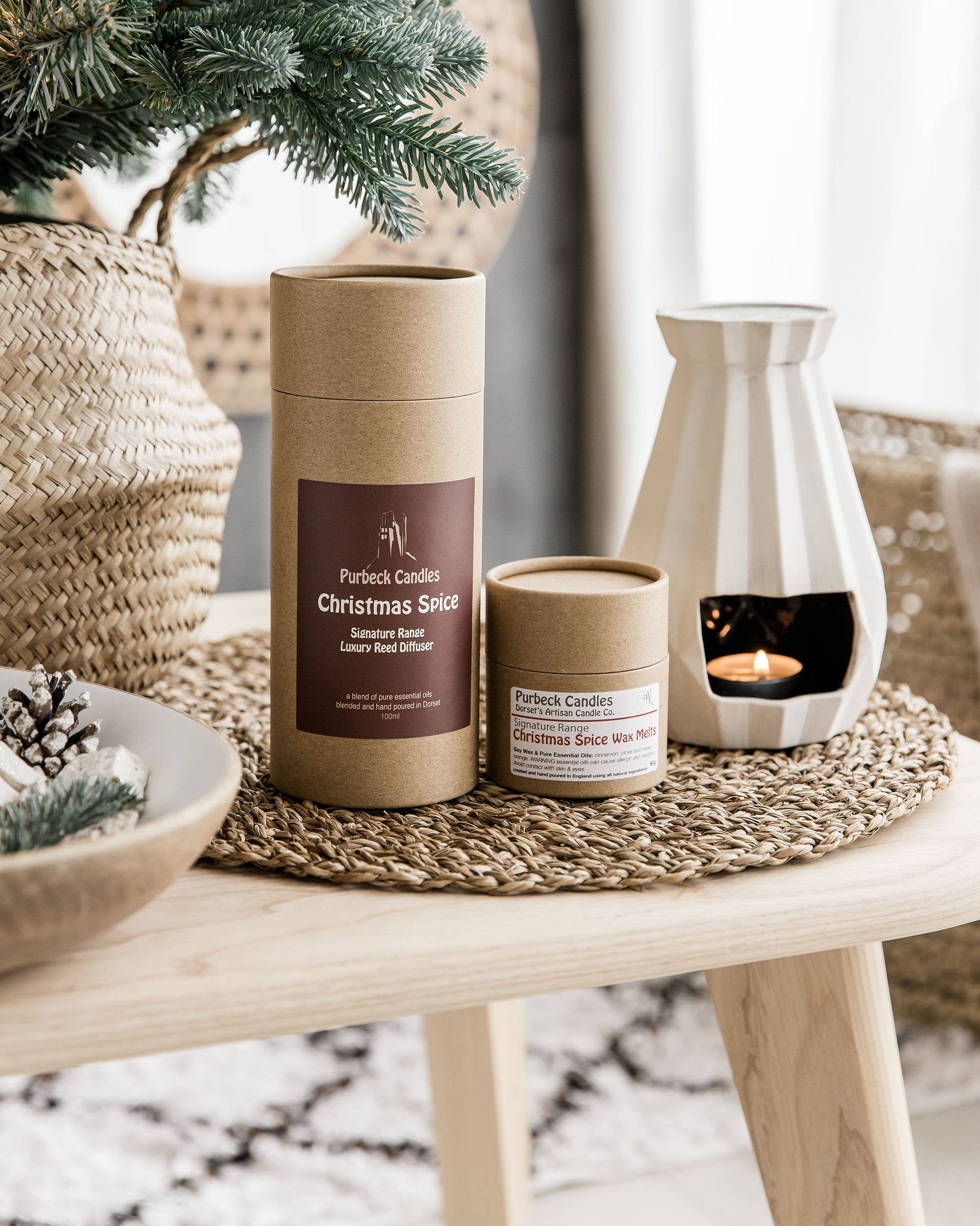 Purbeck Candles – wholesale Reed diffuser – Signature Range Luxury Reed Diffuser - Christmas Spice1