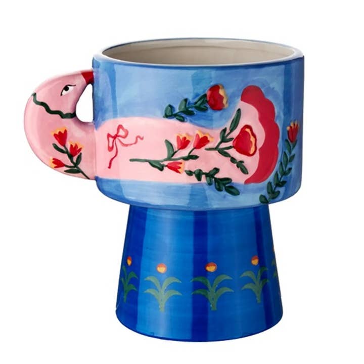 Vaas Blauw vogel voor wholesale door DRYdecorations