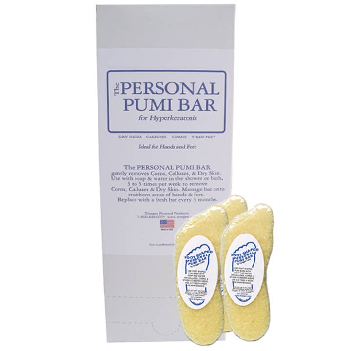 Foot Shaped Personal Pumi Bar - Box of 24 for wholesale by Teregen Personal Products