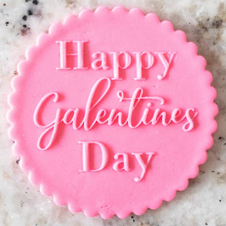 Happy Galentines Day POPup Embosser Cookie Biscuit Stamp Valentines Day for wholesale by Cut Bake Stamp