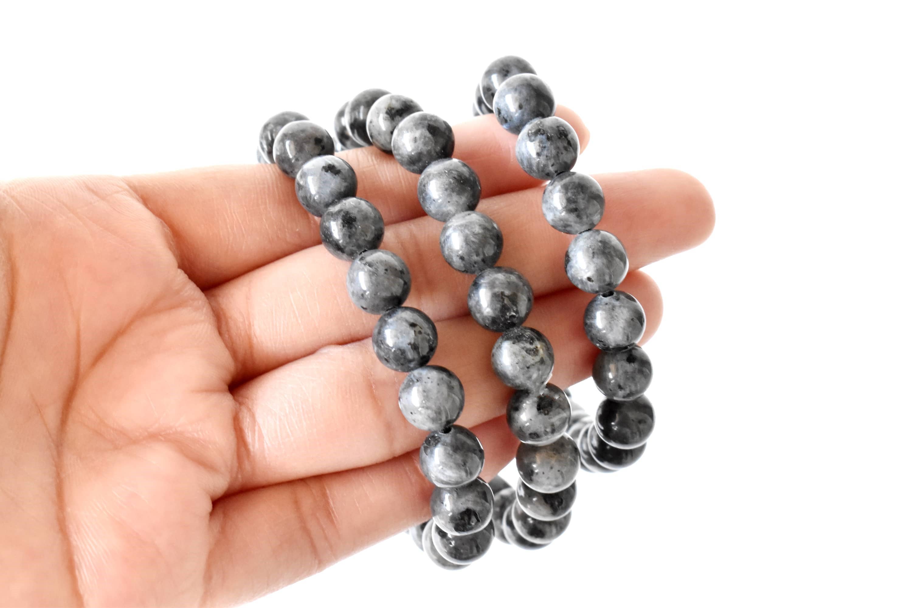 Soothing Crystals - Vendita all'ingrosso Bracciale con perline - Braccialetto guarigione in labradorite nera | Bracciale di pietre preziose7