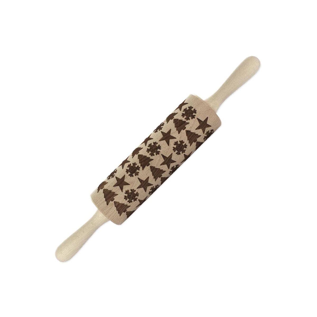 Zenker - Wholesale Rolling Pin - Christmas motif wooden rolling pin 39 cm Fackelmann Christmas