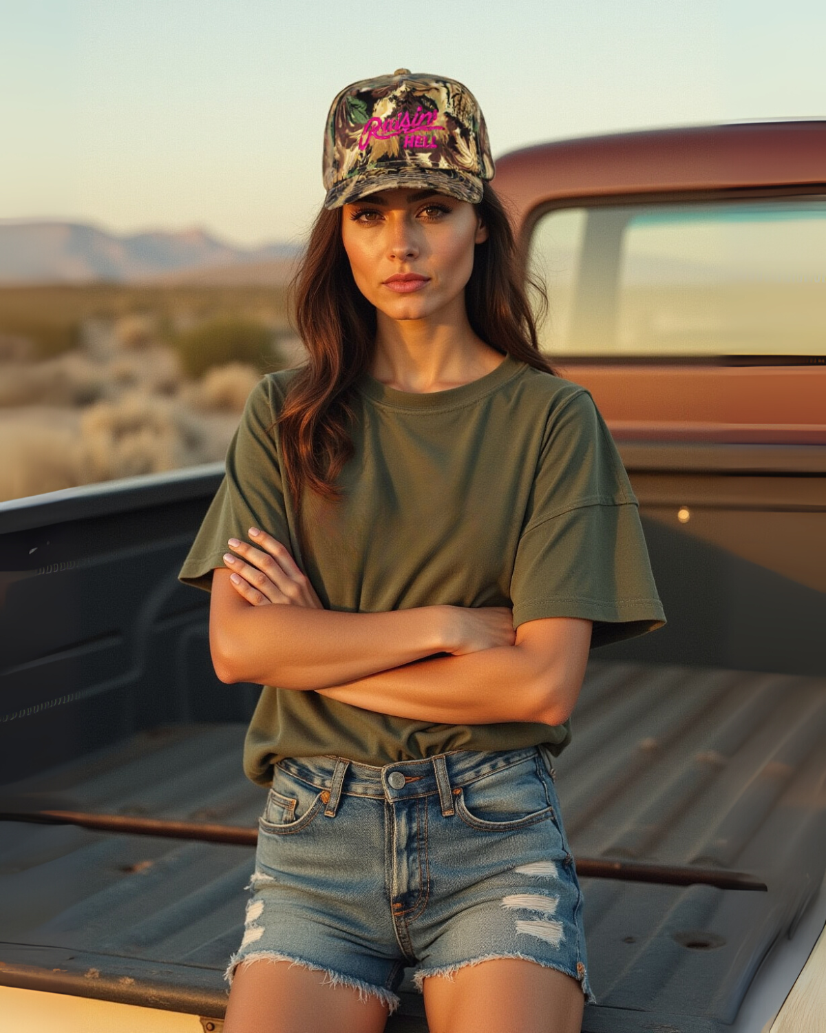 Raisin Hell Camo Snapback for wholesale on Faire1