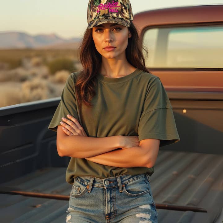 Raisin Hell Camo Snapback for wholesale on Faire1