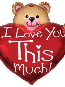 Ballon mini mylar « Bear Love Much » pour la vente par Mis Globos