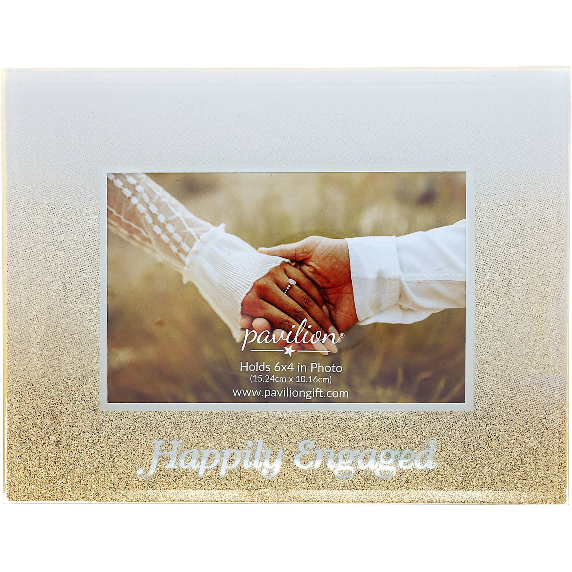 Pavilion – wholesale Picture frame – Happily Engaged - 8.75" x 6.75" Frame (Holds 6" x 4" Photo)0