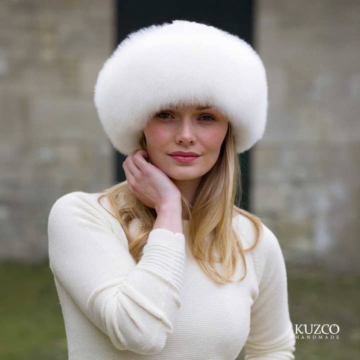KuzcoHandmade - Wholesale Beanie - Women's - Beige Baby Alpaca Fur Hat, Handmade Luxury Hat, Alpaca cloth3