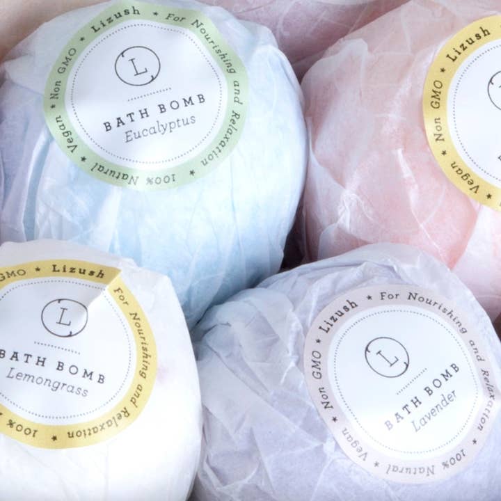 Lizush - Wholesale Bath Bomb/Fizz - Purple Lavender BathBombs-100 Units-individually wrapped1