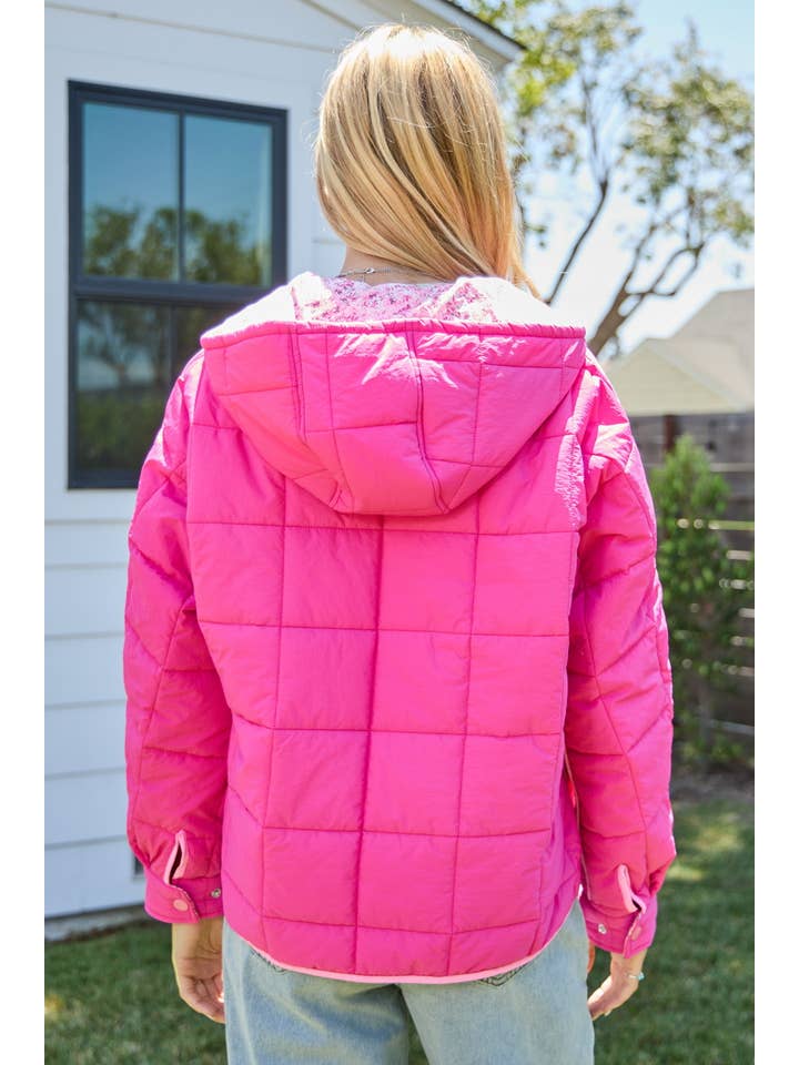 Fuchsia Combo Plus Quilted Half Placket  for wholesale on Faire2