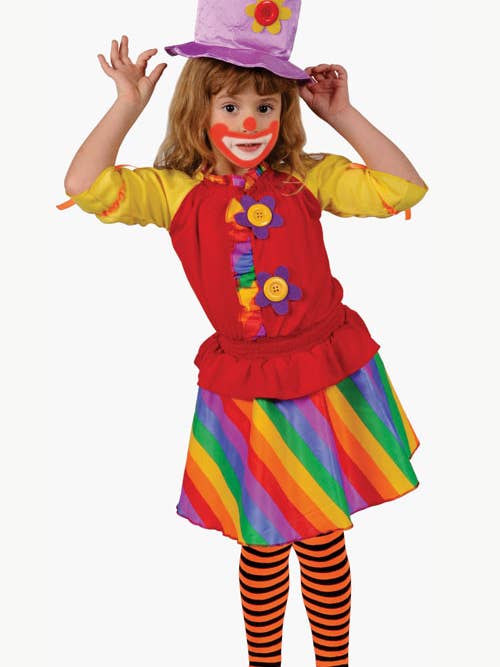 Dress Up America – Großhandel Kostüm – Kinder – Regenbogen-Clownkostüm für Mädchen