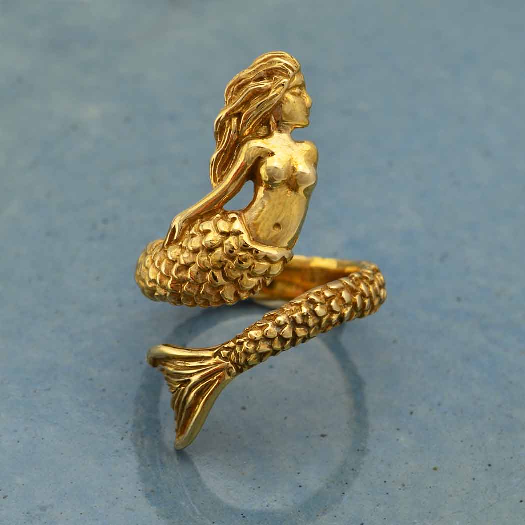 Nina Designs - Wholesale Cocktail/Statement Ring - Sterling Silver or Bronze Adjustable Mermaid Ring1