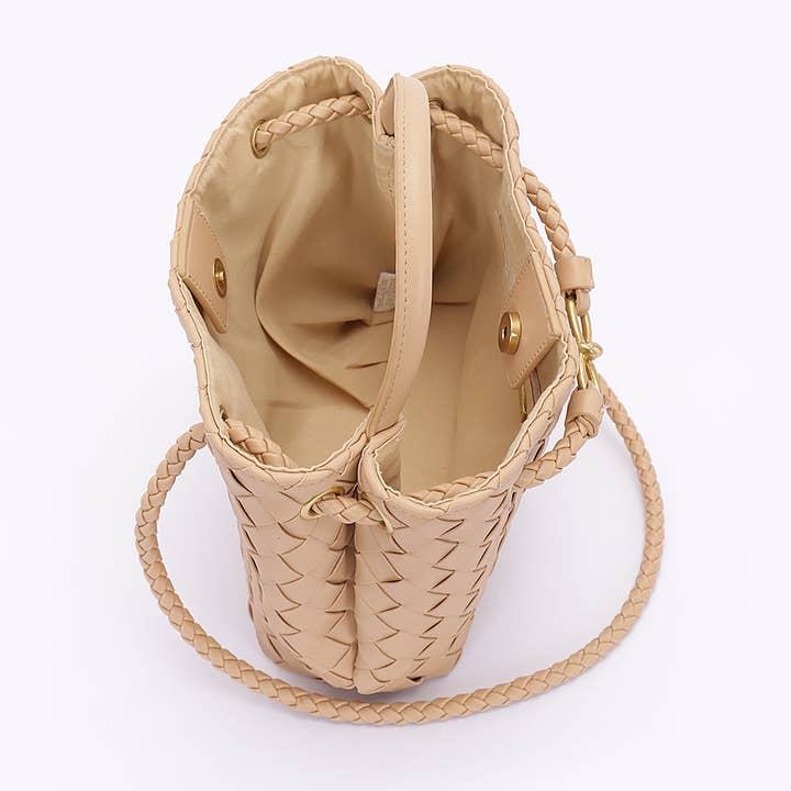 3AM BY H&D ACCESSORIES - Wholesale Top Handle Bag - Women's - Faux Leather Braided Top Handle Bag